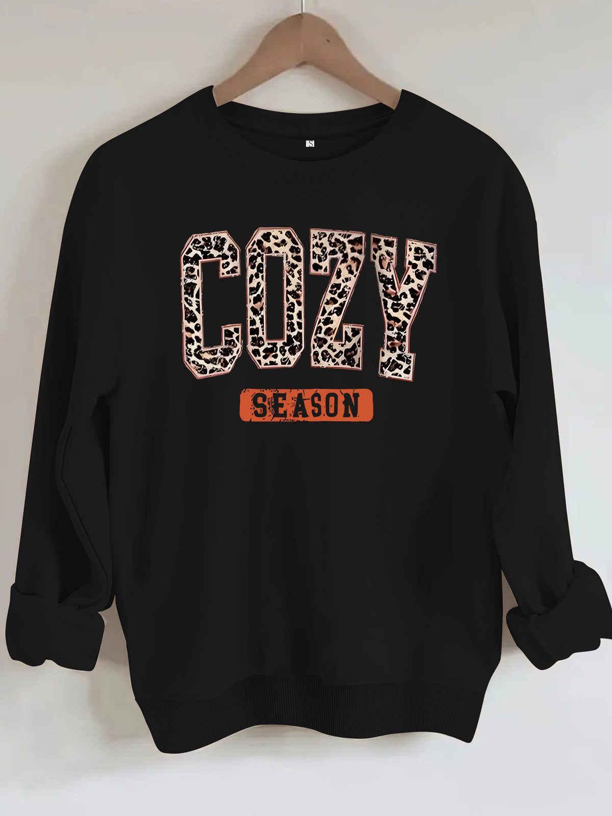 Cozy Season letter fleece hoodie