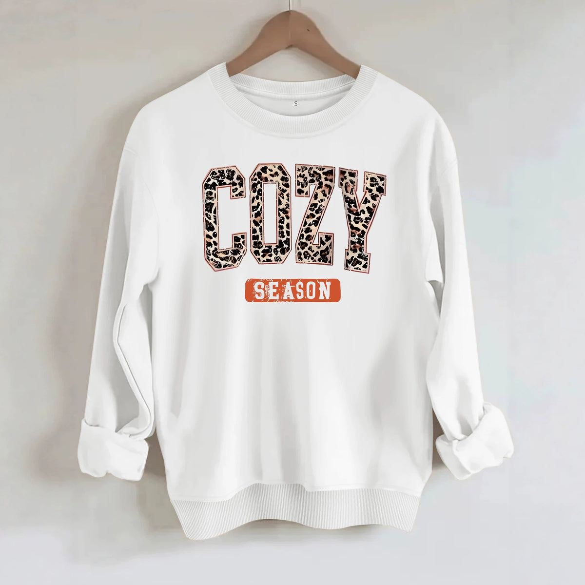 Cozy Season letter fleece hoodie