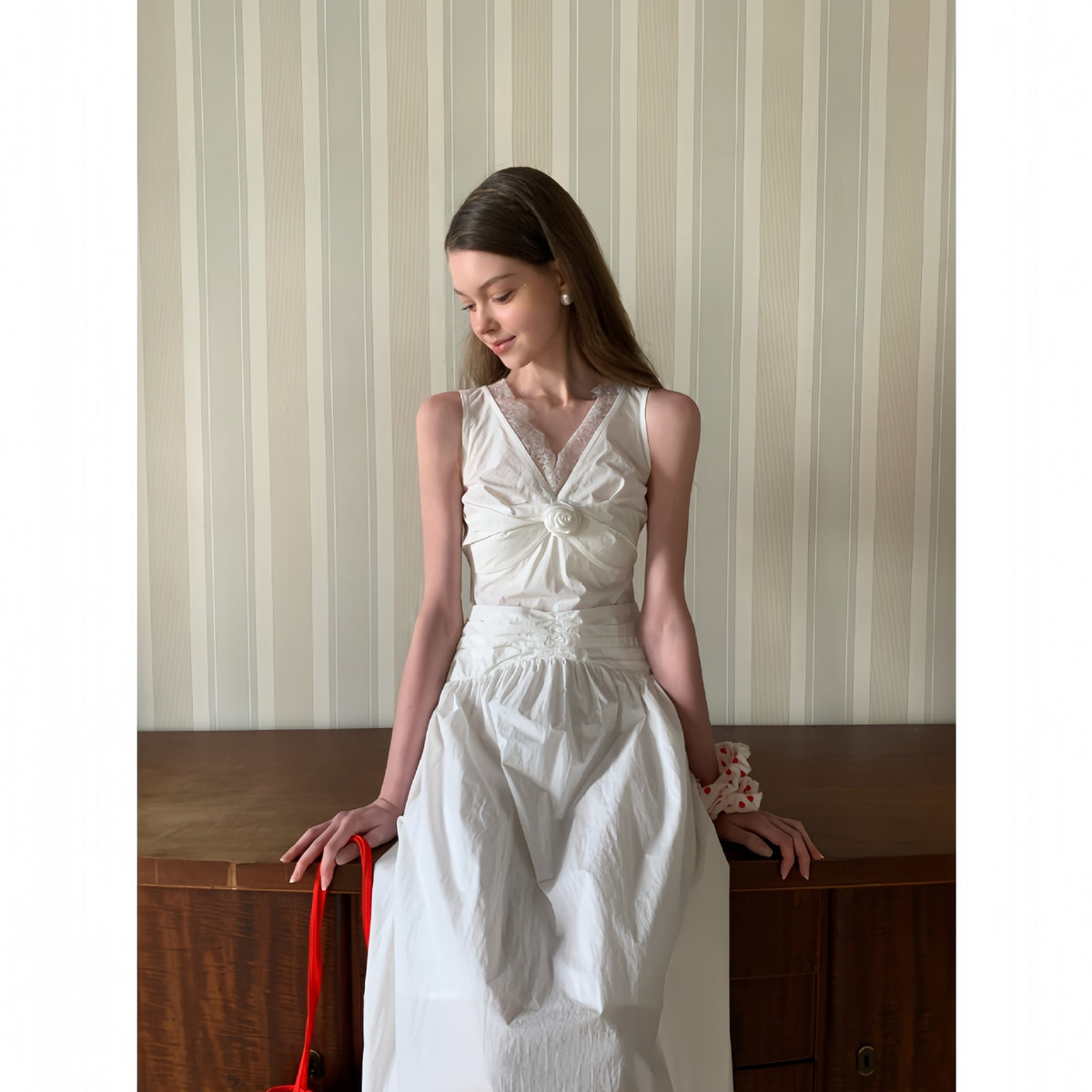 Sleeveless vest dress for women