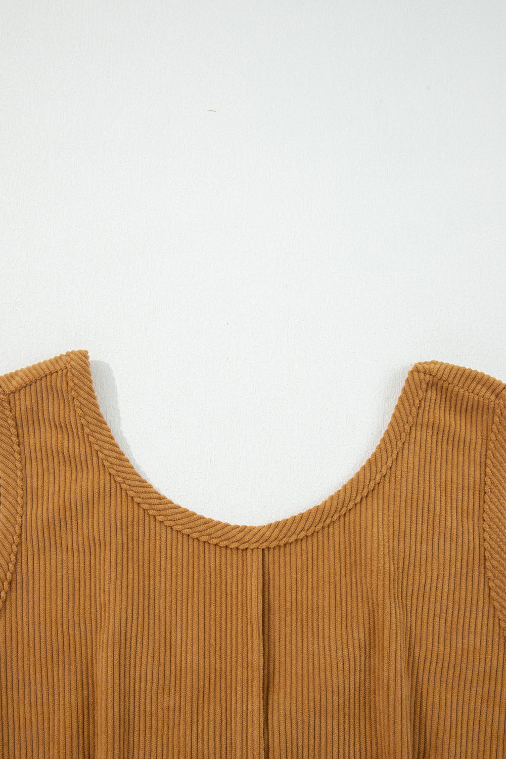 Black Corduroy Exposed Seam Sleeveless Mini Dress