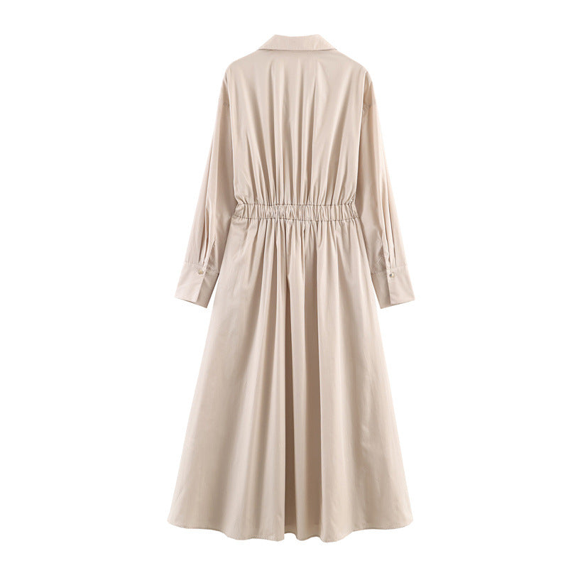 Loose fitting waist belt dress