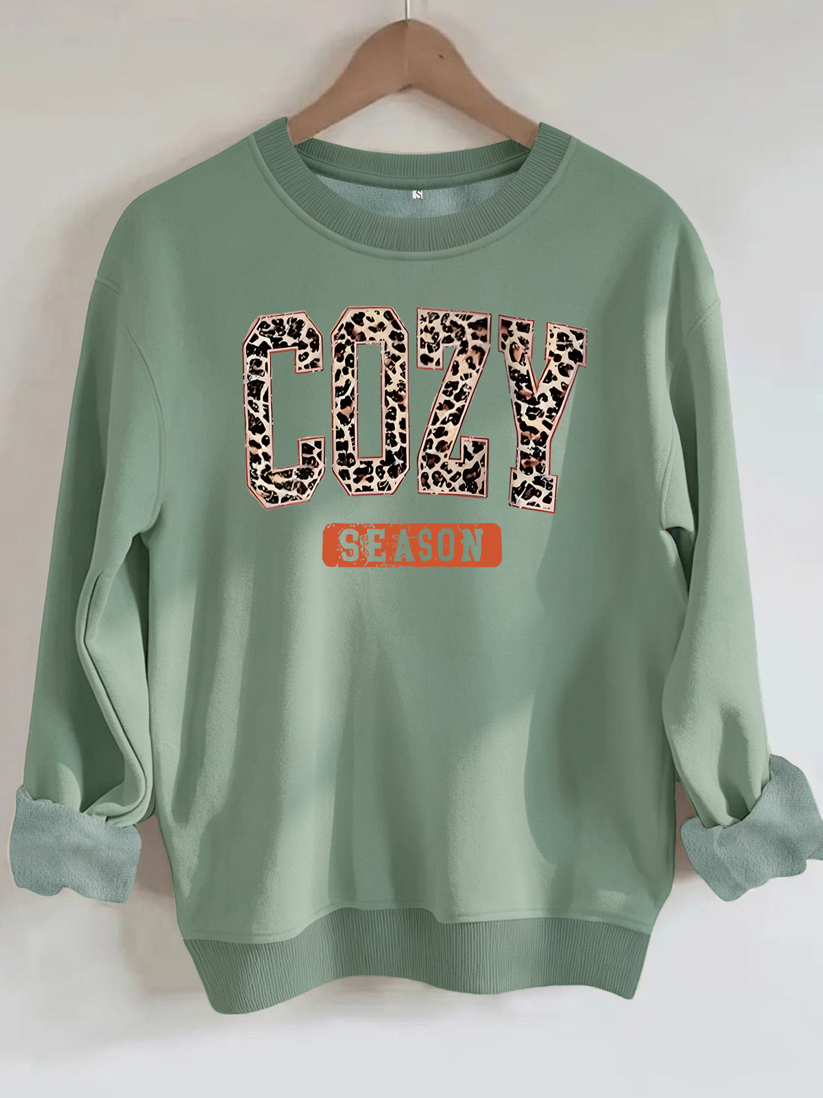 Cozy Season letter fleece hoodie