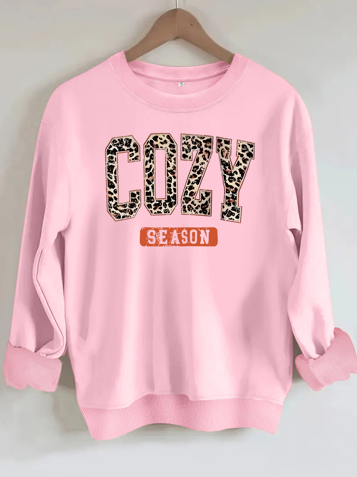 Cozy Season letter fleece hoodie