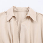 Loose fitting waist belt dress