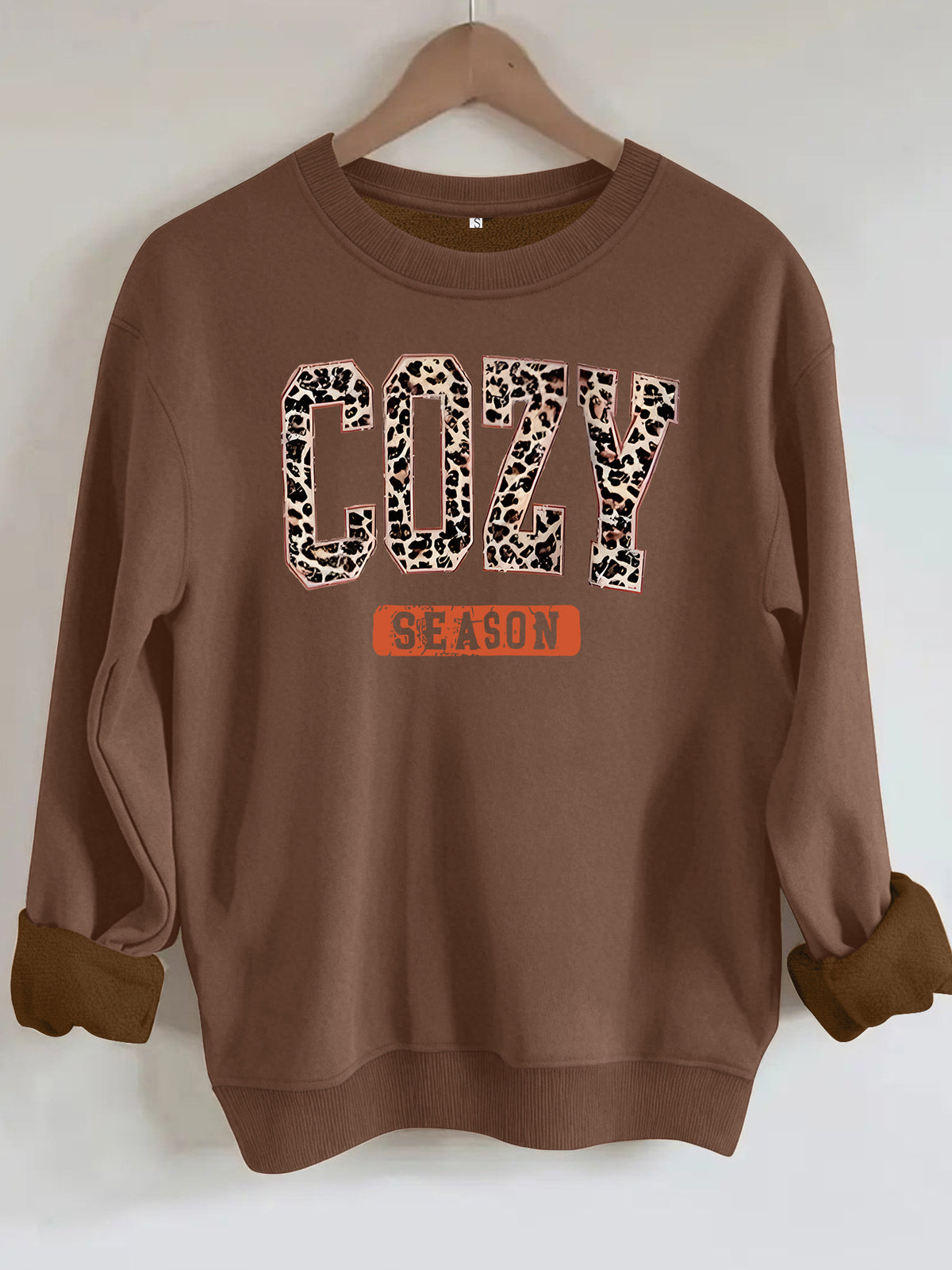Cozy Season letter fleece hoodie