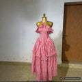 Elegant Plaid Printed Sleeveless Halter Ruffle Slim Fit Dress