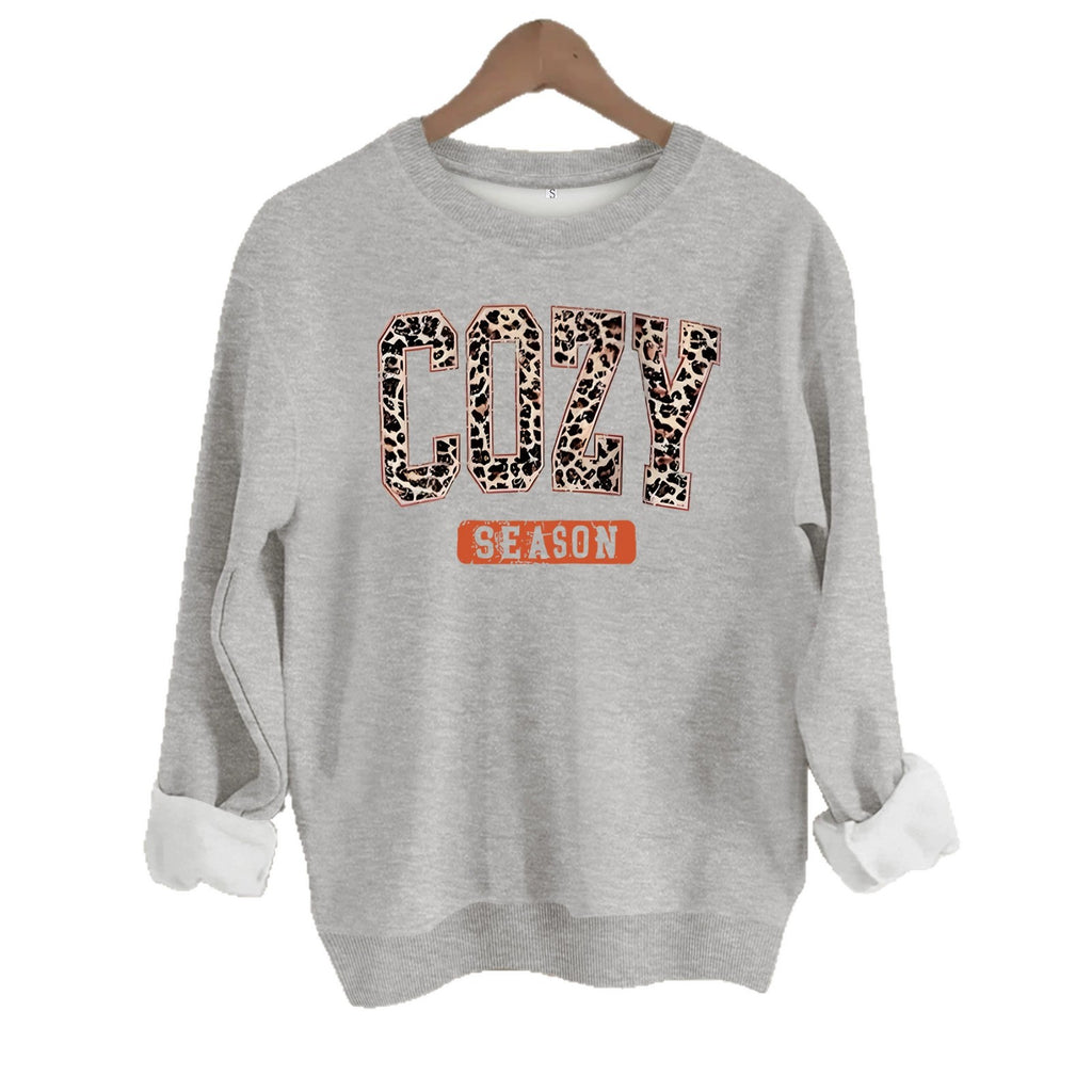 Cozy Season letter fleece hoodie