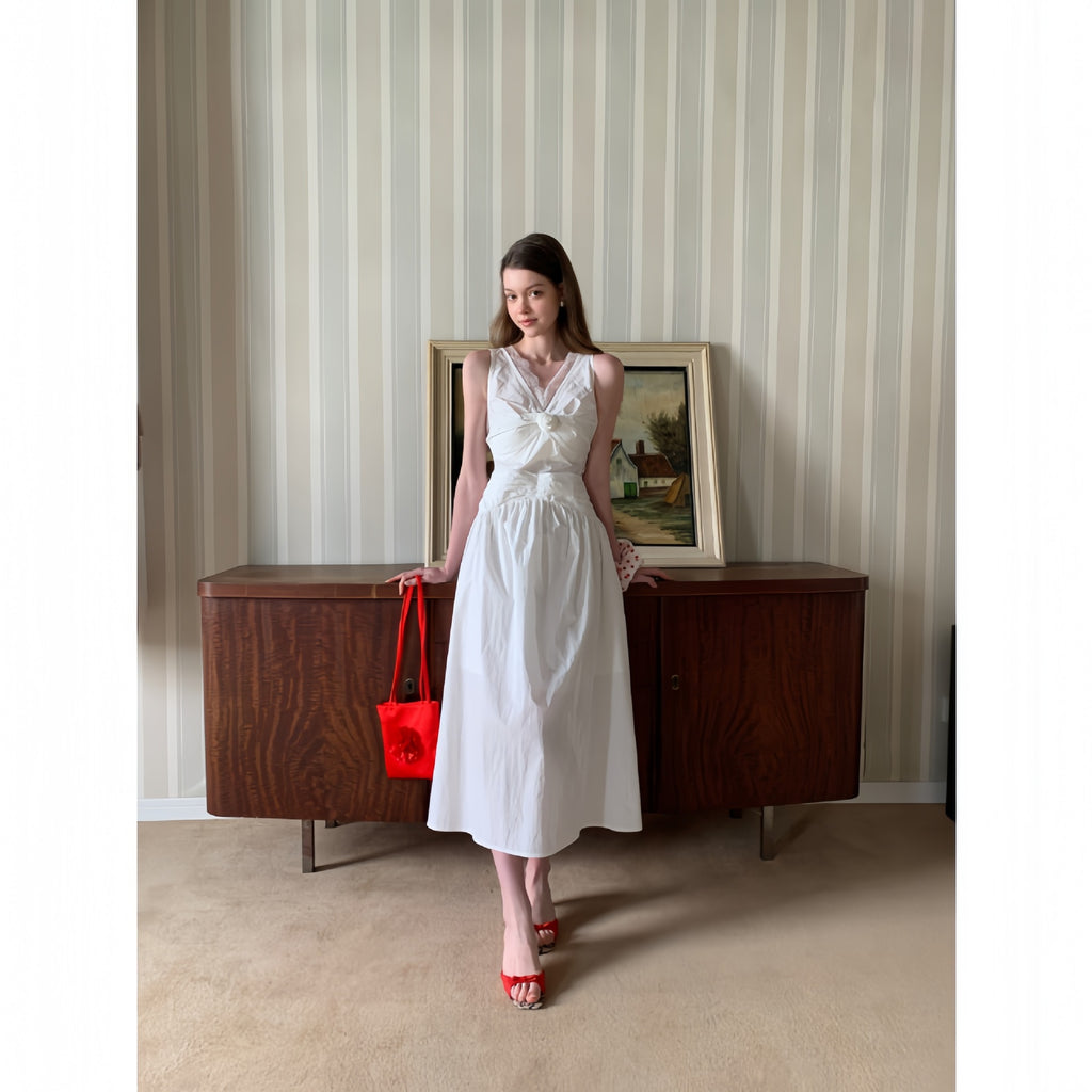 Sleeveless vest dress for women