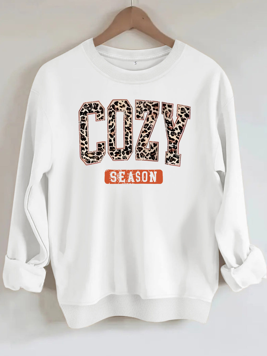 Cozy Season letter fleece hoodie