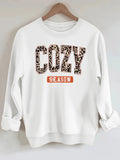 Cozy Season letter fleece hoodie
