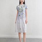 Floral dress for women slimming dress