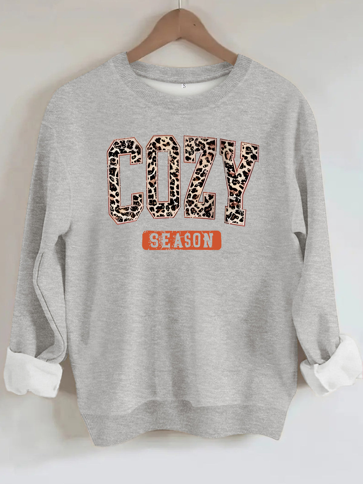 Cozy Season letter fleece hoodie